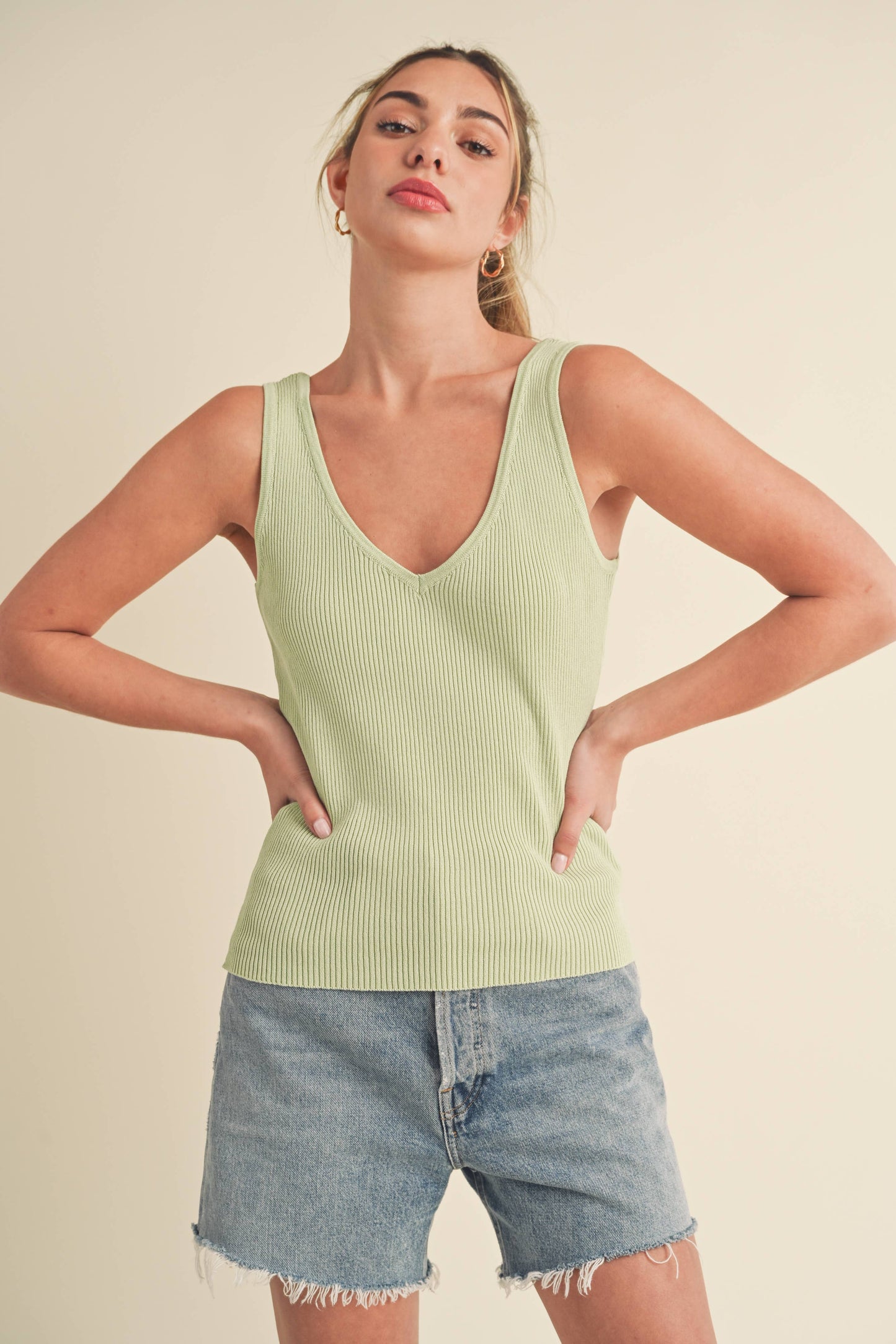 Ribbed Knit Tank Top